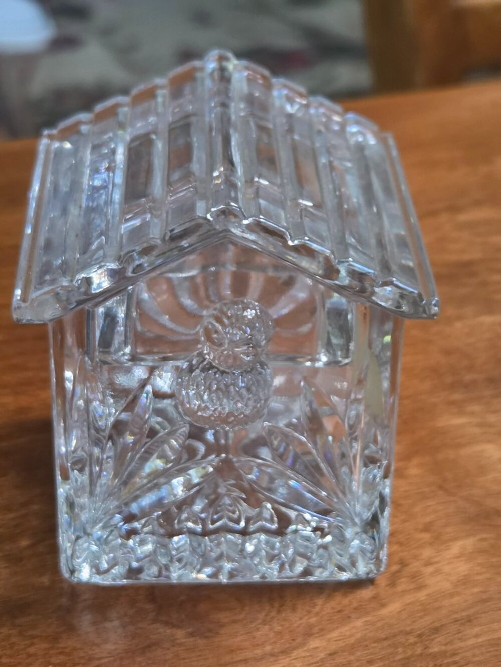 PRINCESS HOUSE 2 PIECE BIRDHOUSE LEAD CRYSTAL TRINKET BOX